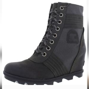 Sorel Lexie Wedge Boots, Black, Sz 8